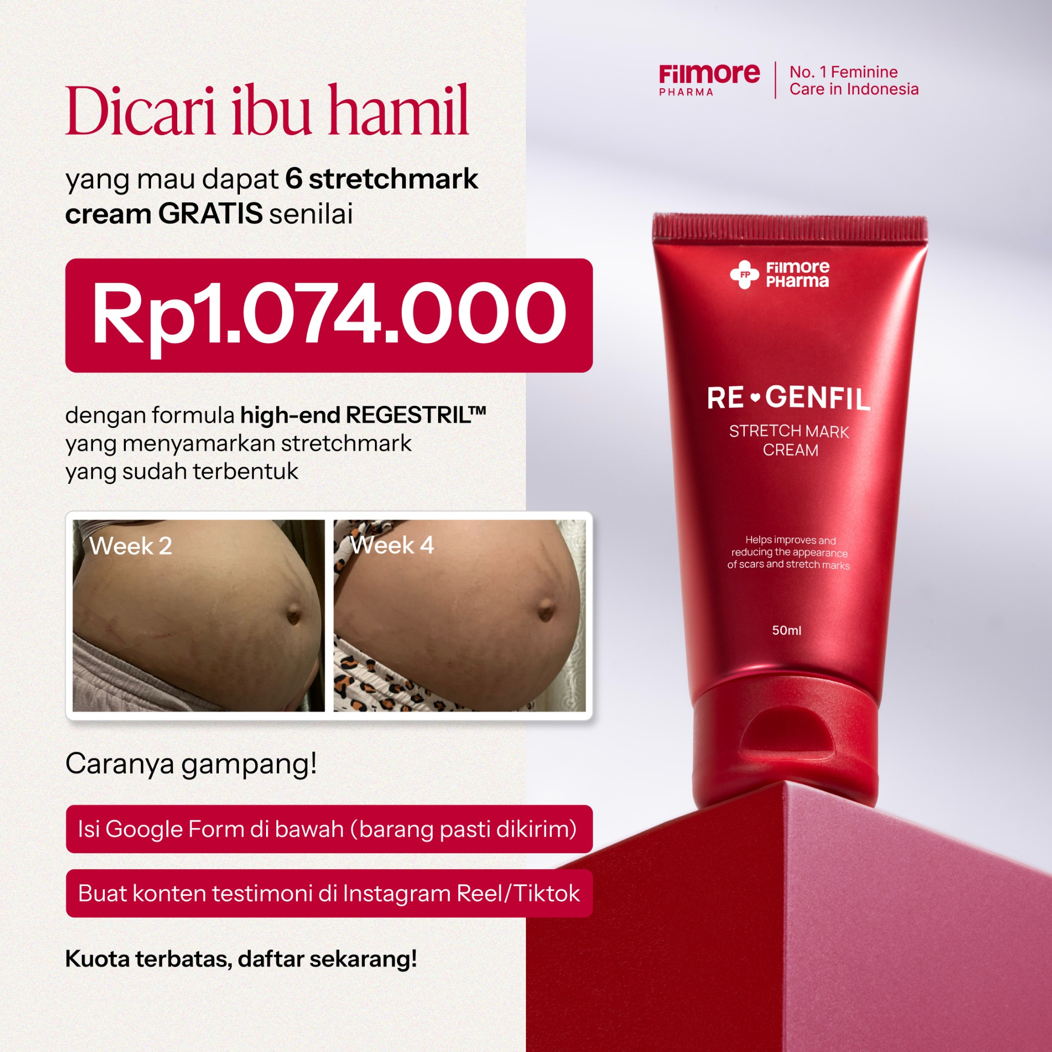 Filmore Pharma Facebook ad: Bagi-bagi Free Products!