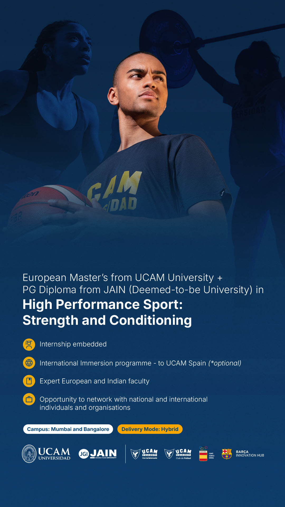 UCAM India Campus Facebook ad: Get a European Master + PG Certificate in High Performance…