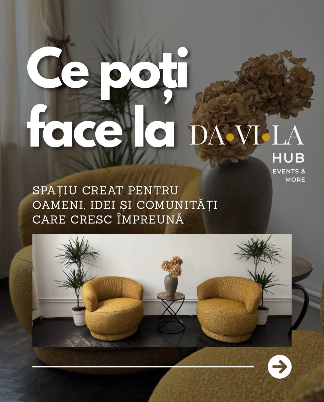 Da•Vi•La HUB Facebook ad: DA•VI•LA HUB, EVENTS & MORE