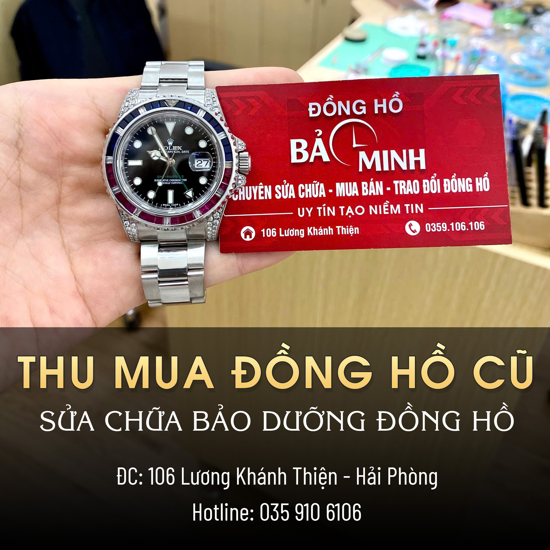 Bảo Minh - Sửa chữa Mua bán Đồng hồ Facebook ad: THU MUA ĐỒNG HỒ HIỆU UY TÍN TẠI…