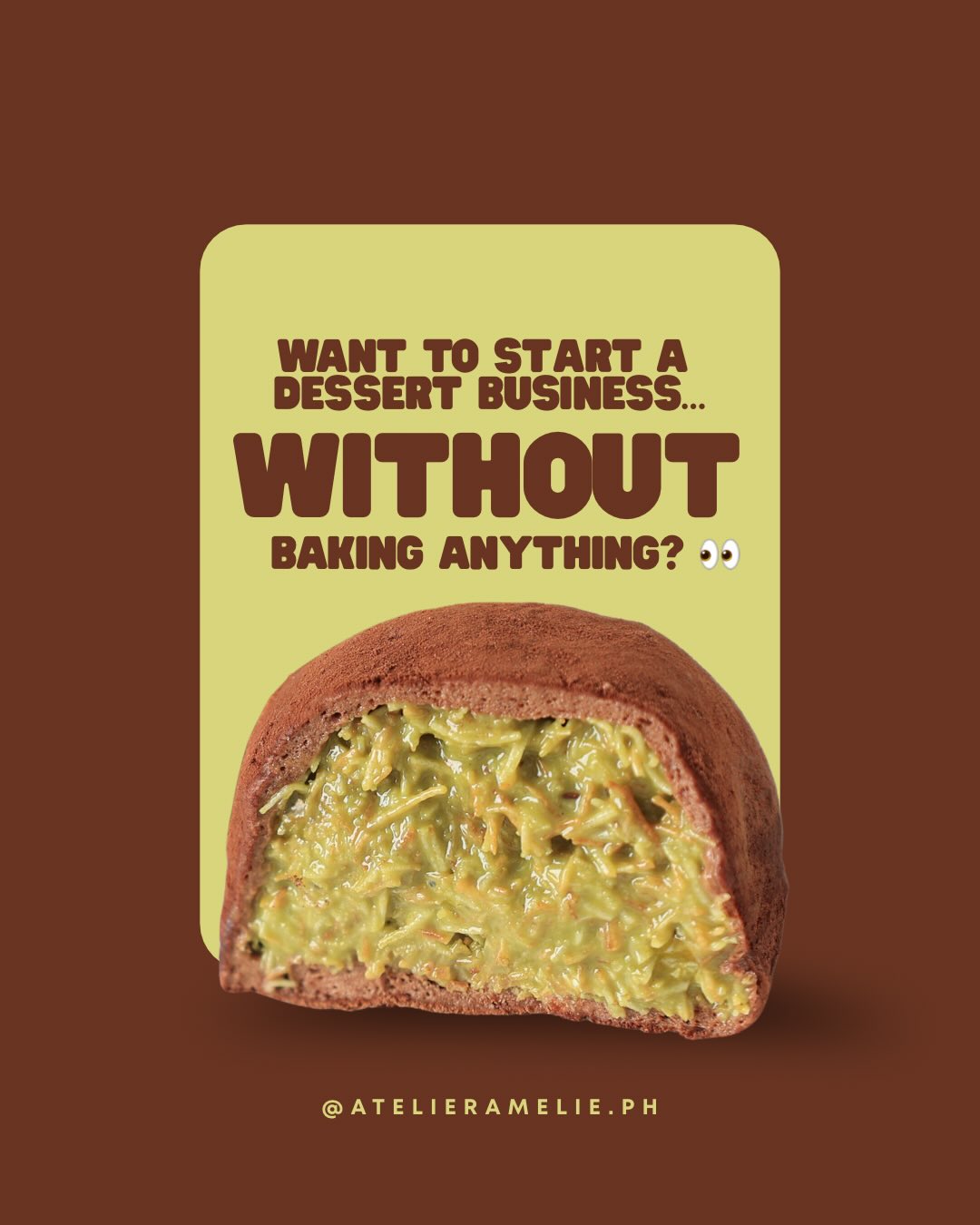 Atelier Amélie Facebook ad: What if you could start selling desserts…