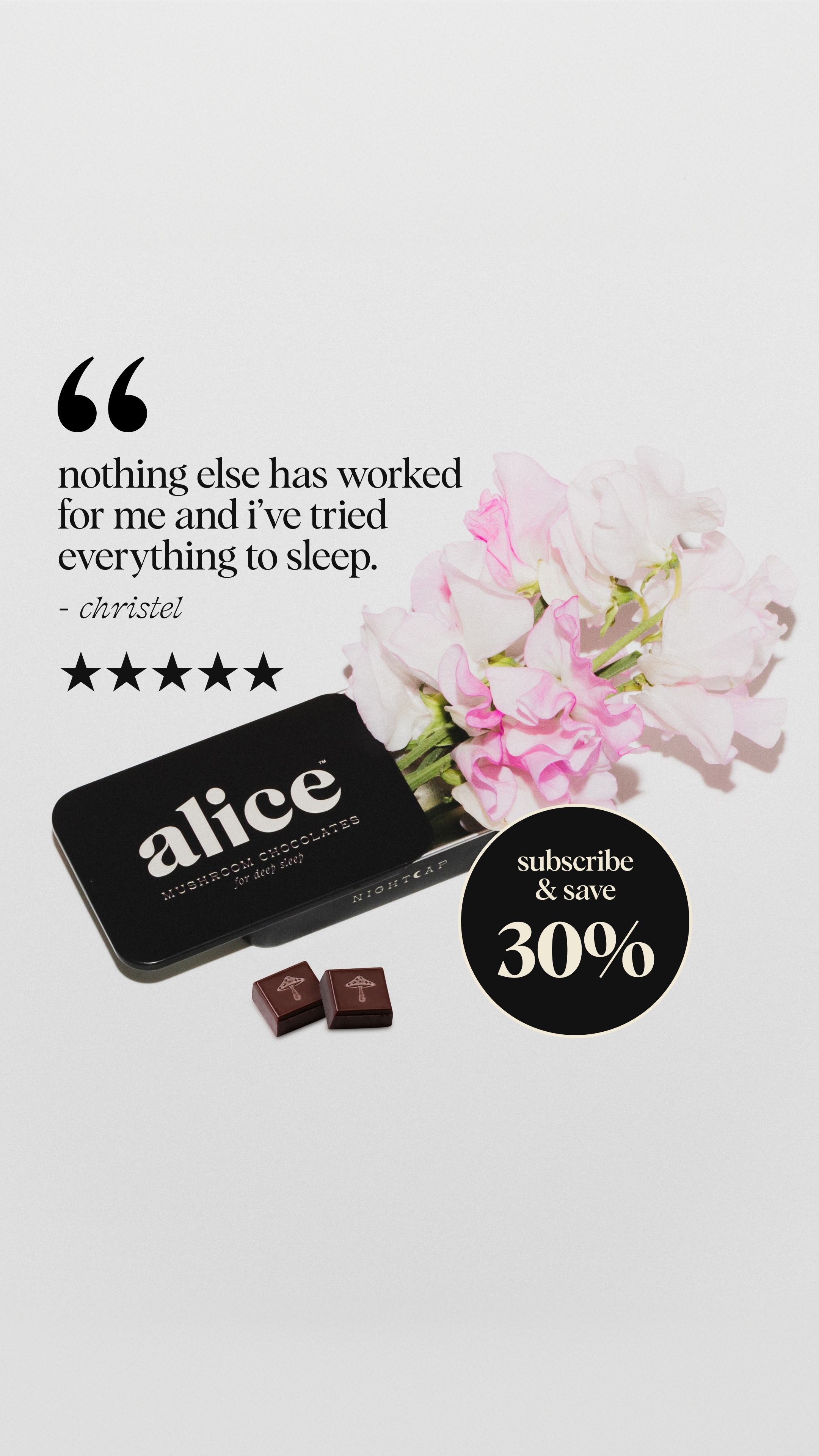 Alice Mushrooms Facebook ad