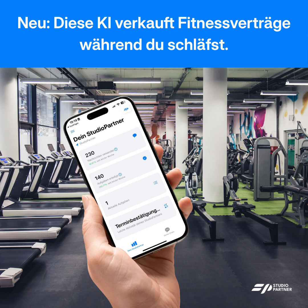 StudioPartner Facebook ad: Dein neuer Mitarbeiter ist eine KI