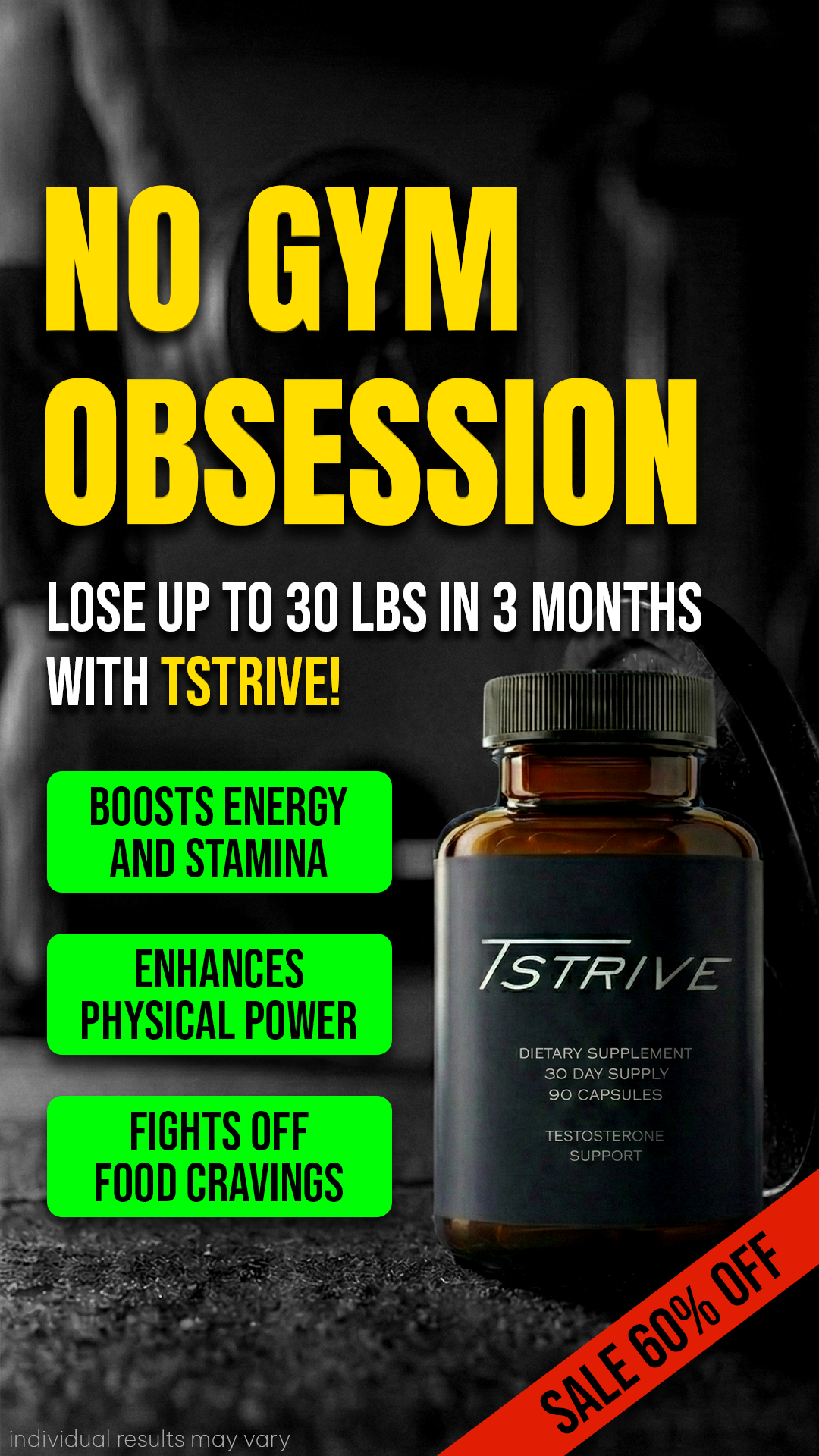 Tstrive Facebook ad: Up to 60% OFF!