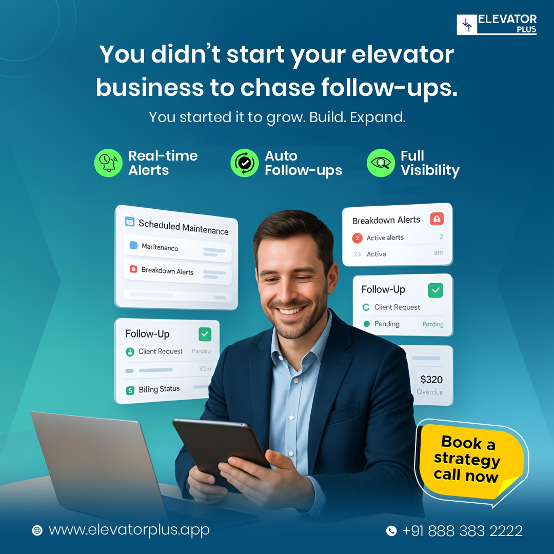 ElevatorPlus - Lift Business Automation Software Facebook ad from Dec 23, 2025