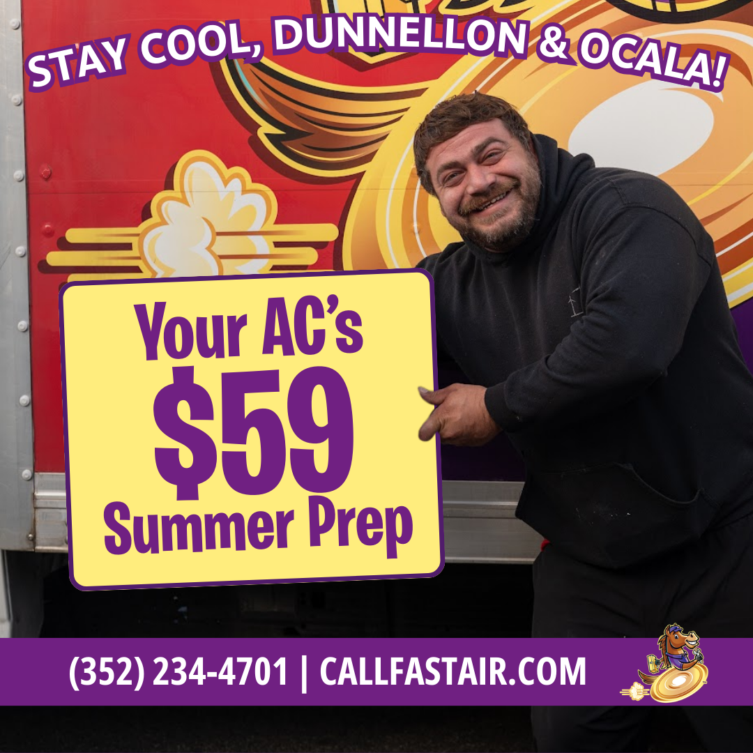 Fast Air Repair Heating & Air Conditioning Facebook ad: Spring AC Tune-Up, Just $59