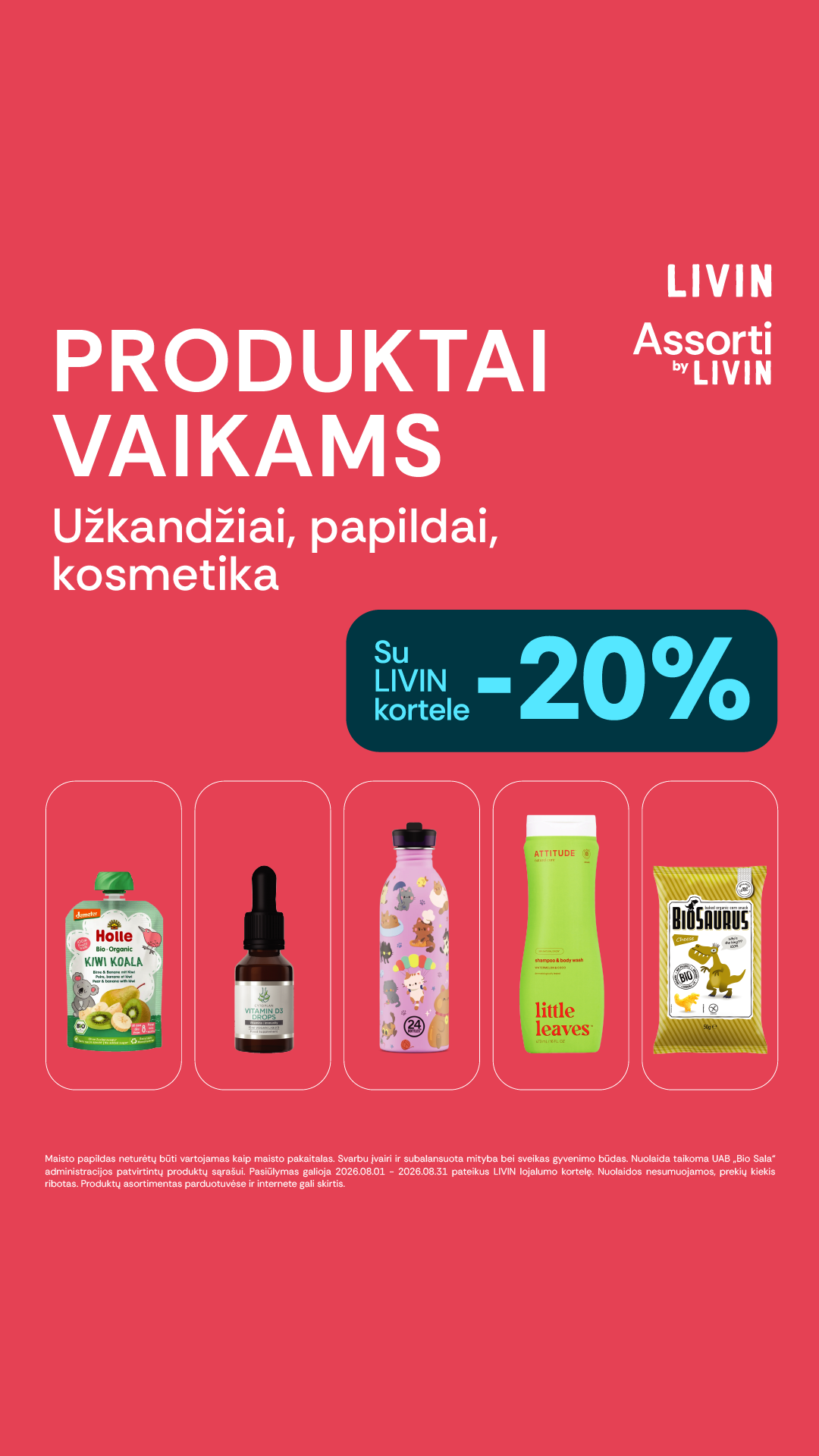 LIVIN sveiki produktai Facebook ad