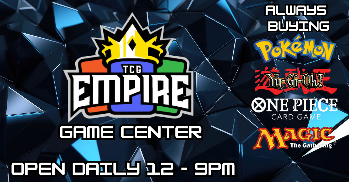 TCG Empire Game Center Facebook ad
