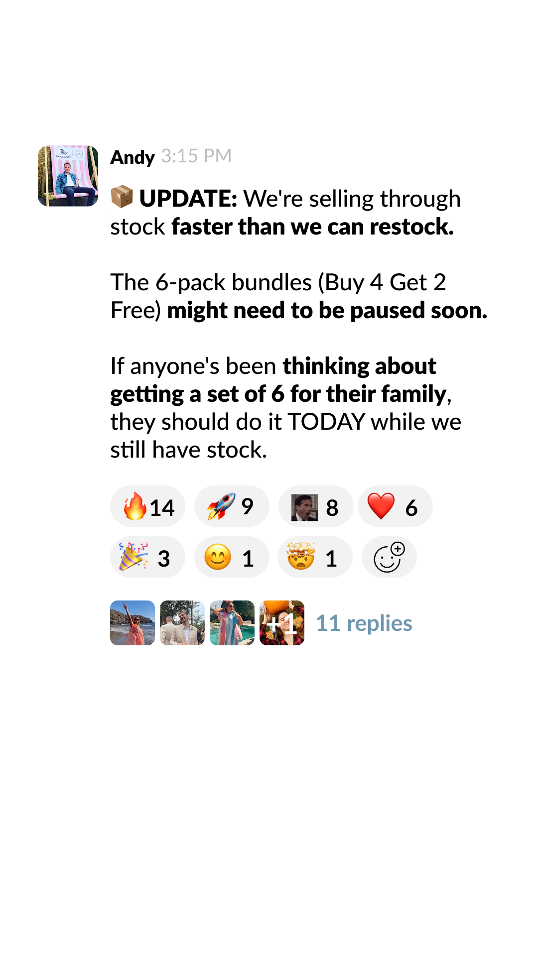 Dock & Bay Facebook ad