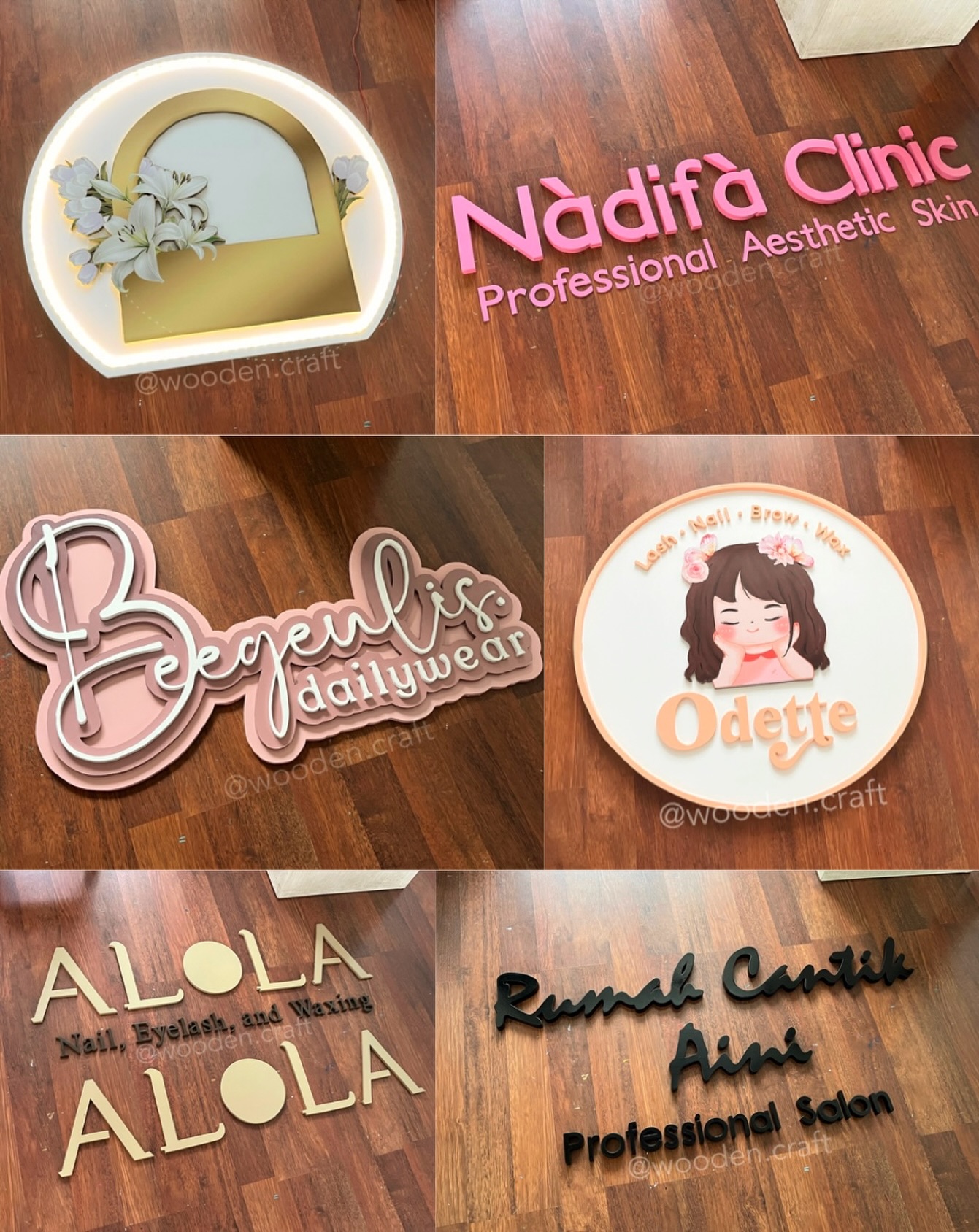 Woodén Handmade Woodcraft Facebook ad: Done! Wooden Logo