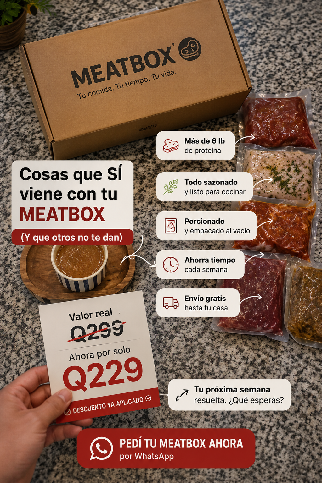 Meat Box Facebook ad: Quiero un cupo