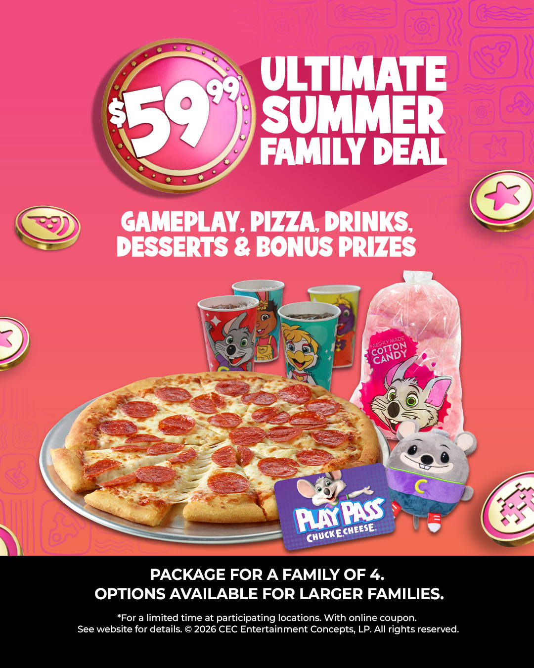 Chuck E. Cheese Facebook ad