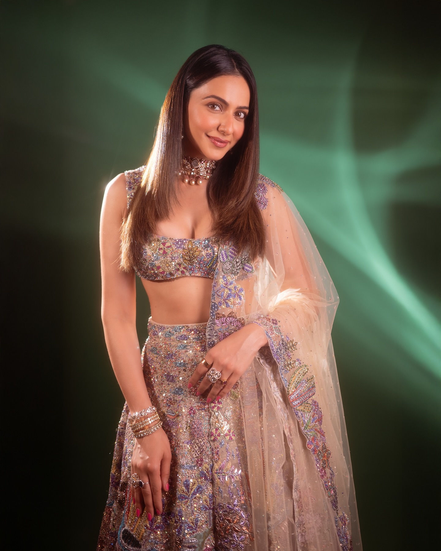 Aisha Rao Facebook ad: Rakulpreet (@rakulpreet) wears the ‘Dreamlight’ tulle…
