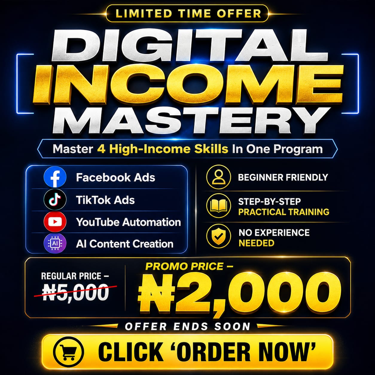 JerriDigitals Facebook ad: Learn Digital Skills That Can Pay You For Years