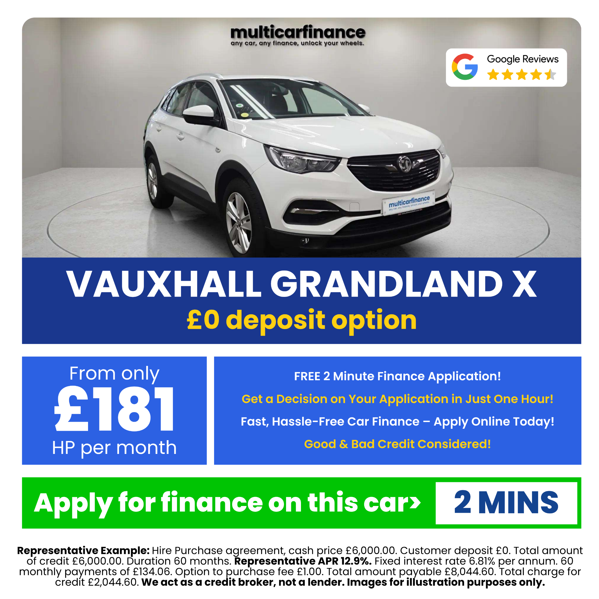 Multi Car Finance Facebook ad