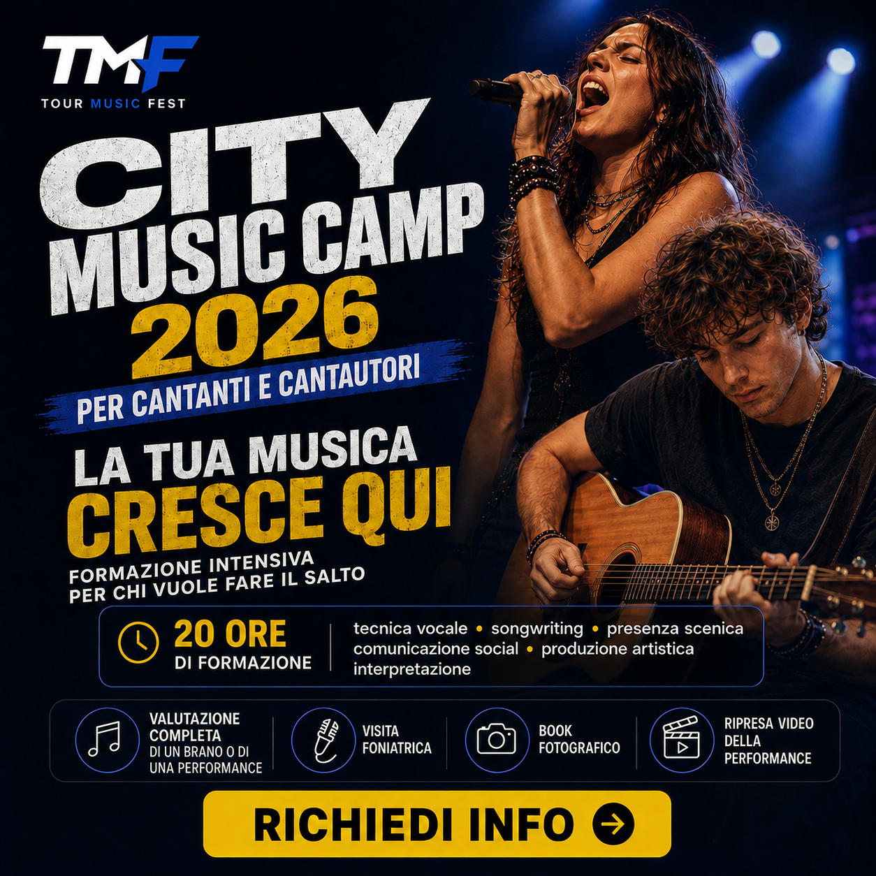 Tour Music Fest Facebook ad: Canti? 20 ore per far crescere la tua musica