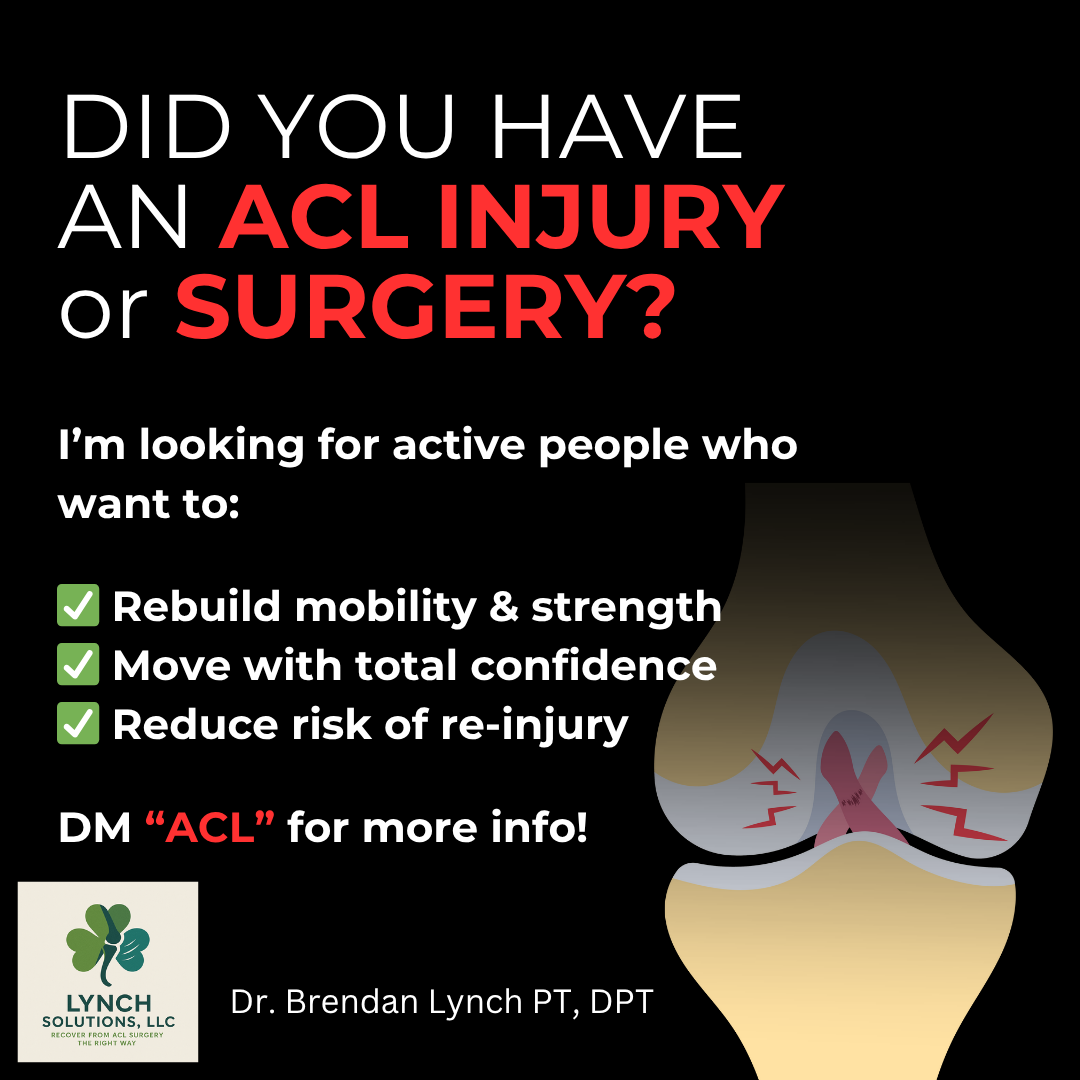 Dr. Brendan Lynch Facebook ad: Are you recovering from ACL surgery and still…