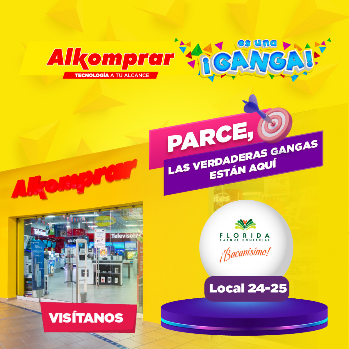 Alkomprar Facebook ad: Parque Comercial Florida
