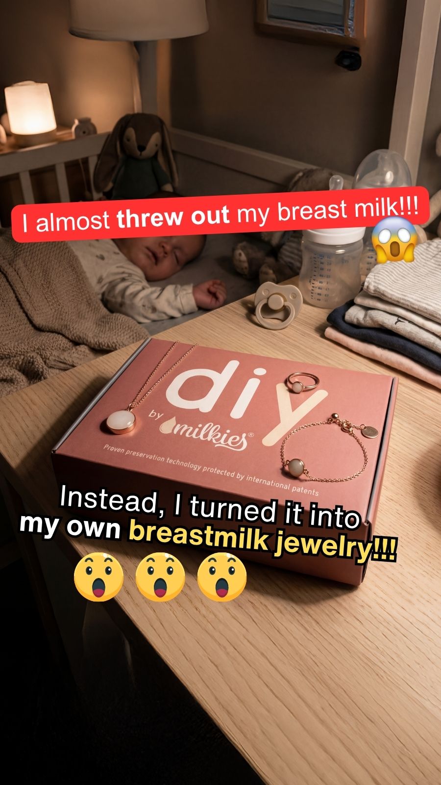 DIY by Milkies Breast Milk Jewellery Kit Facebook ad