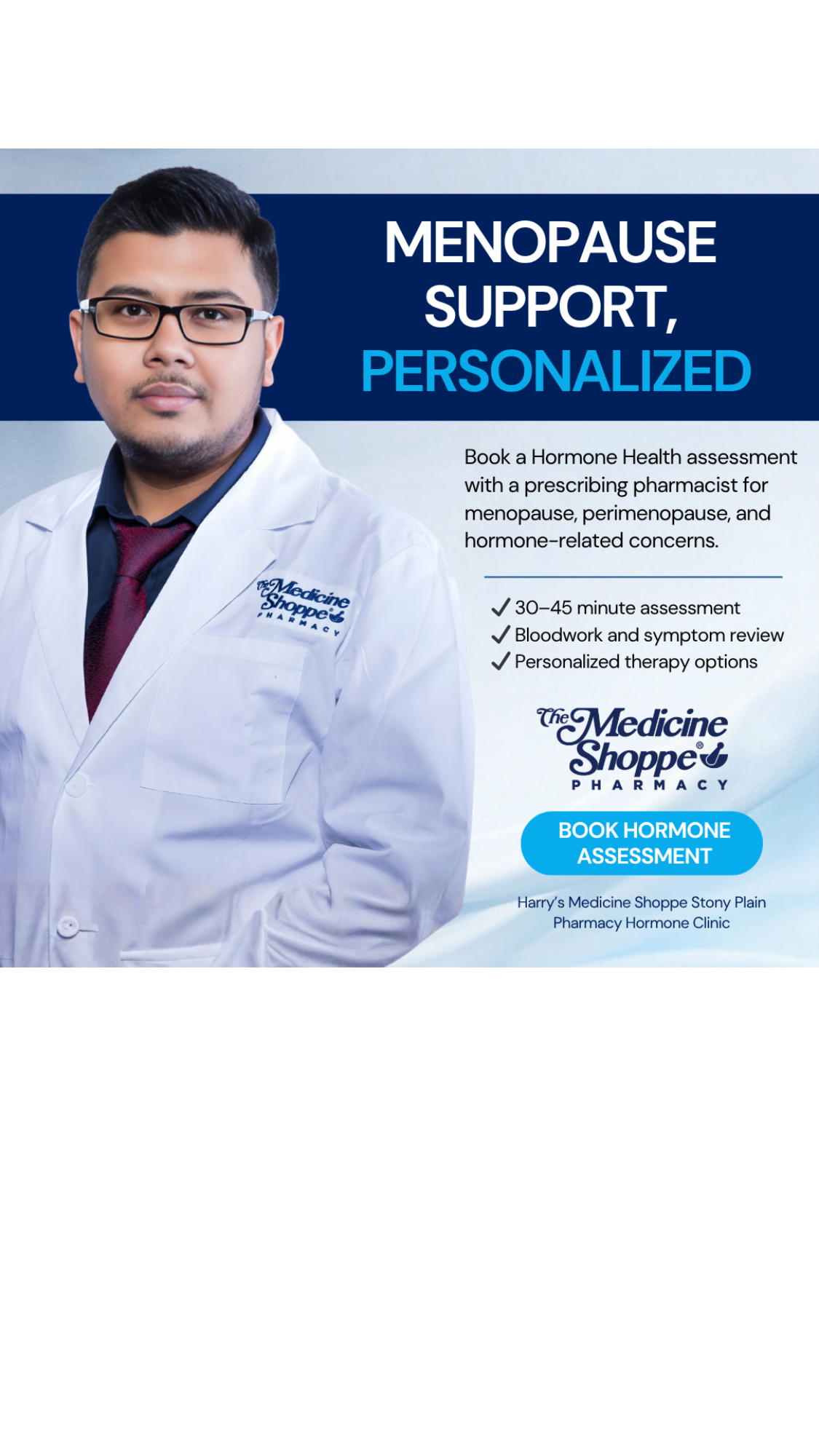 Stony plain Medicine Shoppe Pharmacy Walk in Clinic & Travel Clinic Facebook ad from Jun 12, 2026