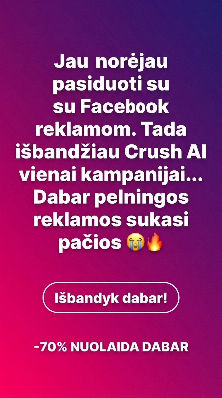 trycrush.ai Facebook ad
