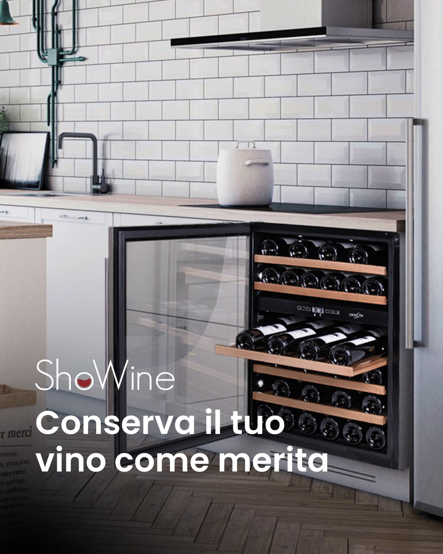 Showine Facebook ad: Cantinette, Portabottiglie e Accessori