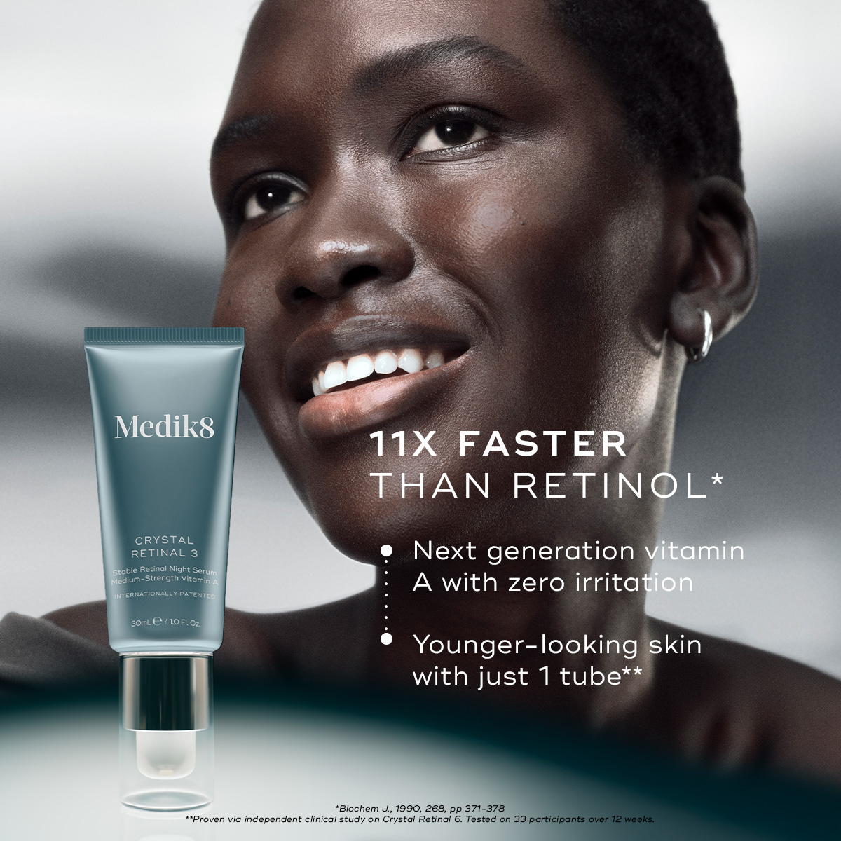 Medik8 Facebook ad: The No.1 Retinal Serum Worldwide*