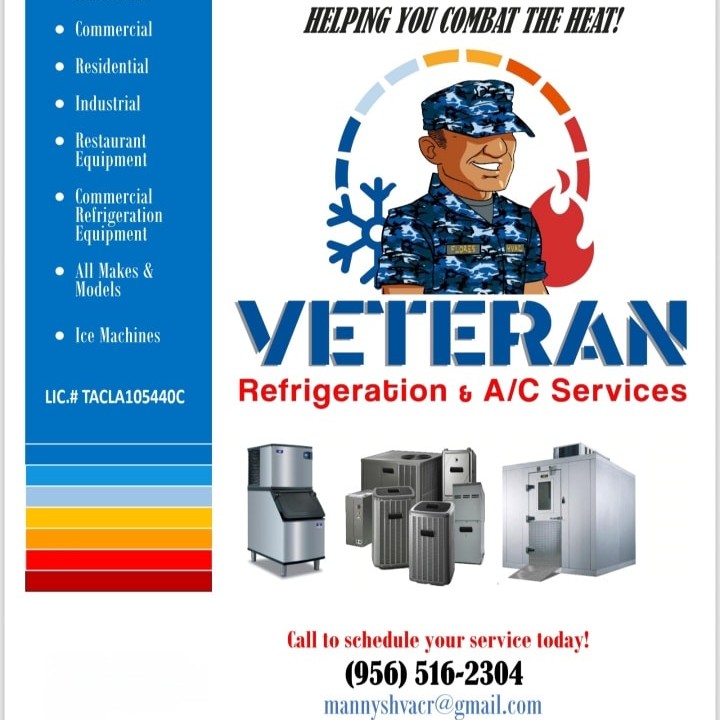 Veteran Refrigeration & A/C Service Facebook ad: We service, repair, install, and replace all AC…