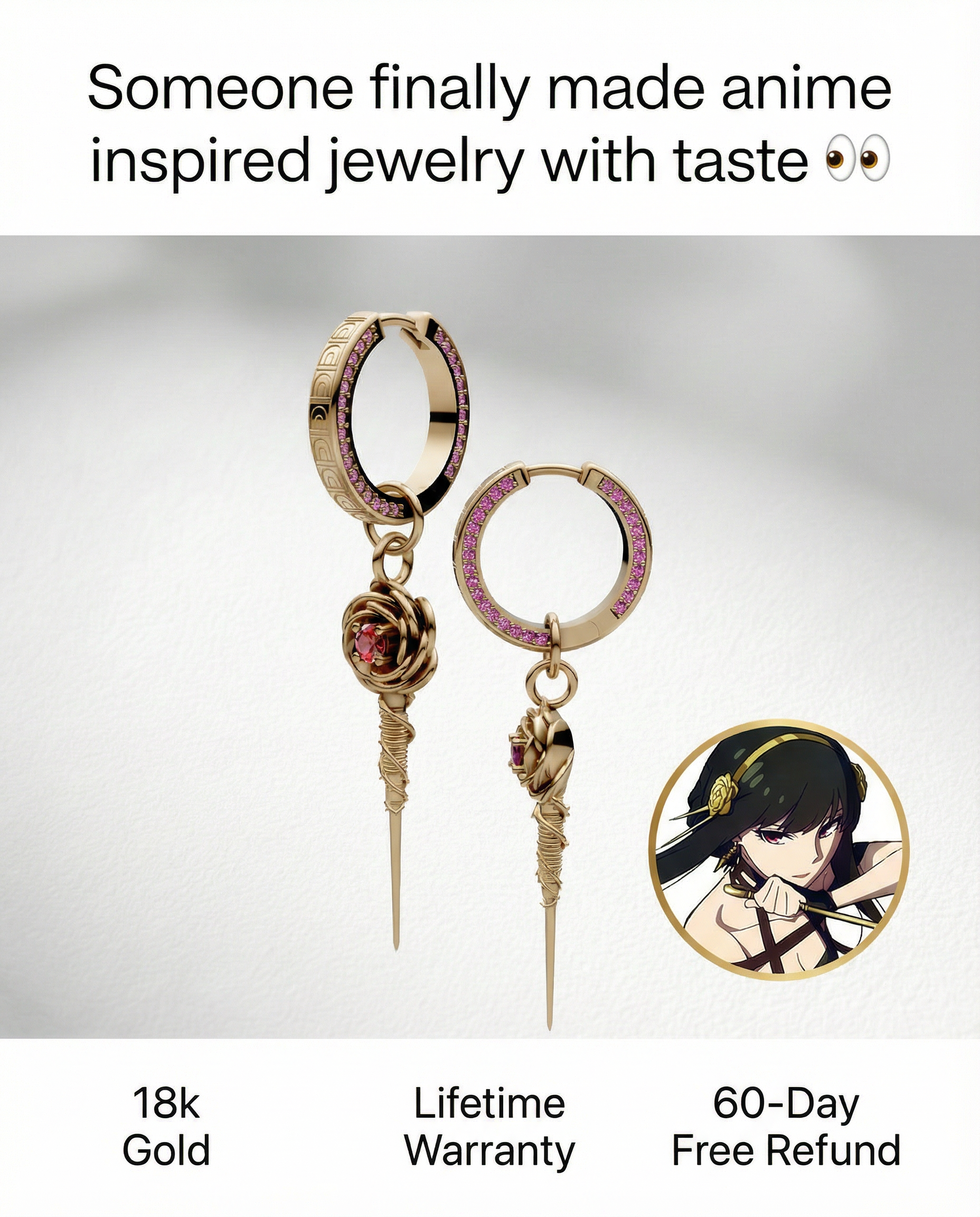 Kraymer Art Facebook ad: This Earring Becomes A Necklace