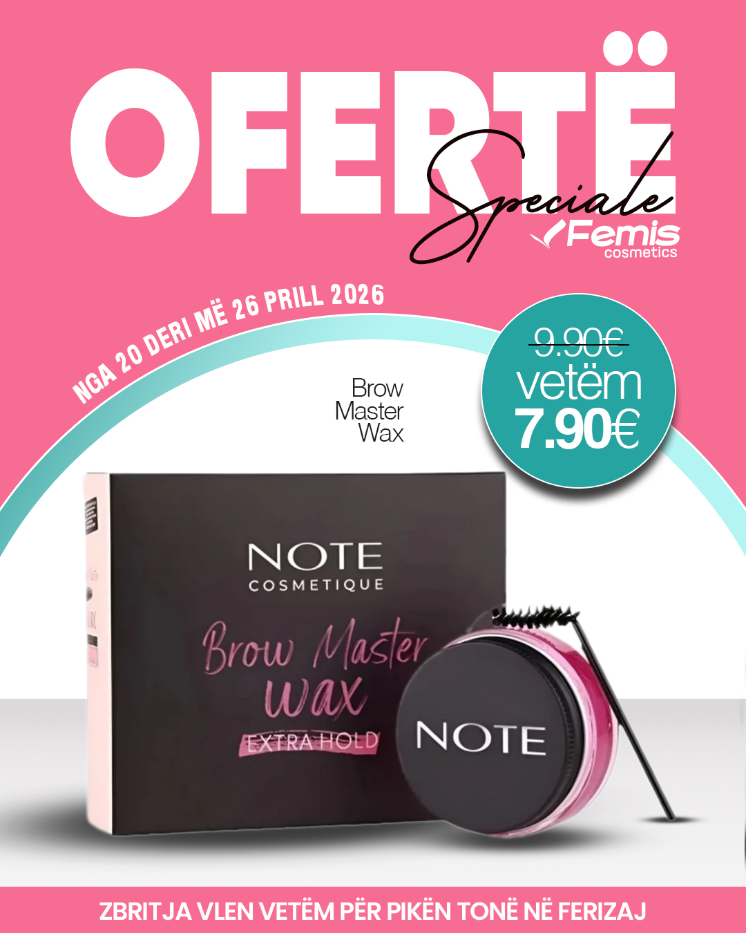 Femis Cosmetics Facebook ad: ZBRITJE të me rastin e hapjes se pikes…