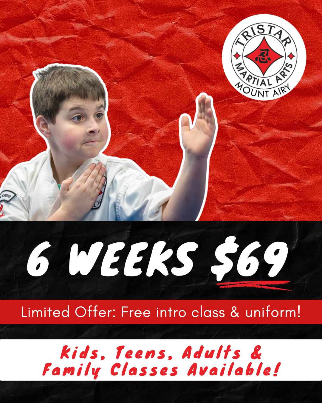 Tristar Martial Arts - Mount Airy Facebook ad: Carroll County’s #1 Martial Arts School