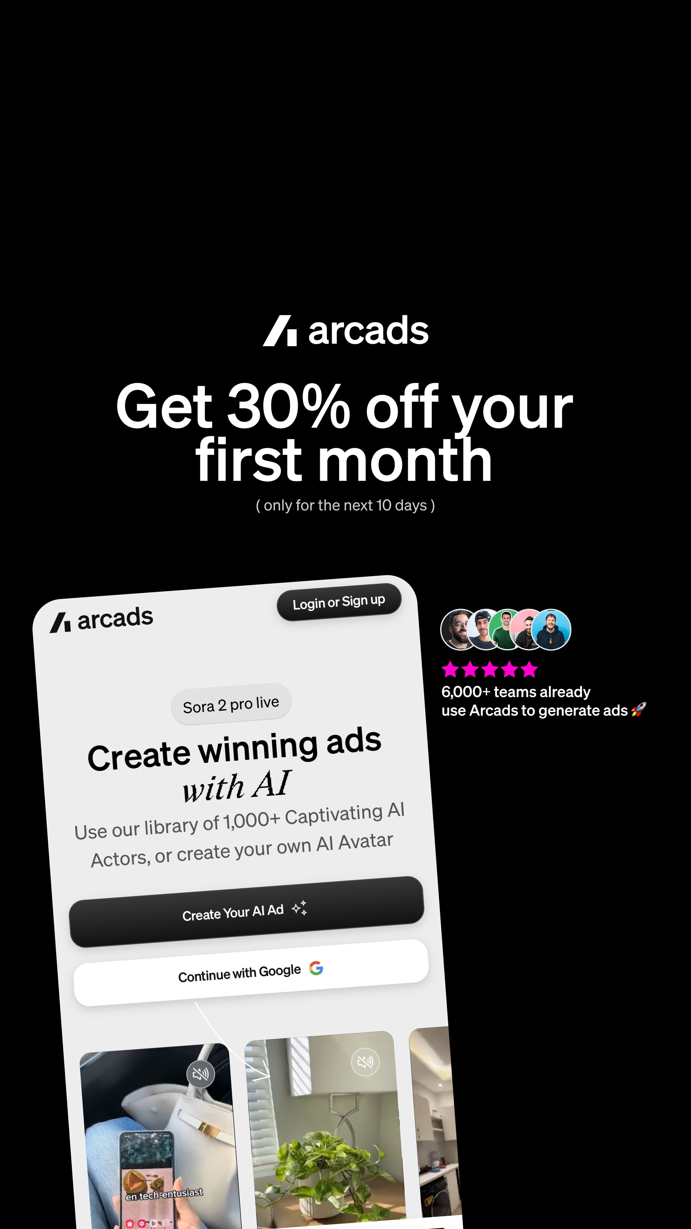 Arcads AI Facebook ad