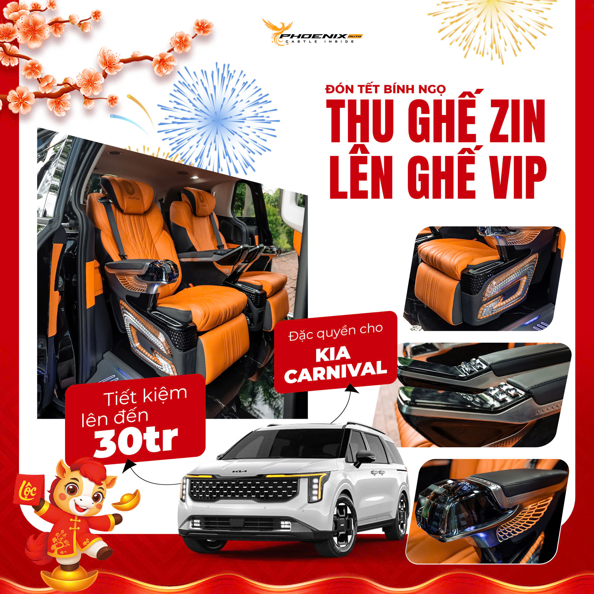 Phoenix - Độ Cá Nhân Hóa Ô Tô Facebook ad: LÊN ĐỜI GHẾ VIP, TIẾT KIỆM ĐẾN 30 TRIỆU ĐỒNG