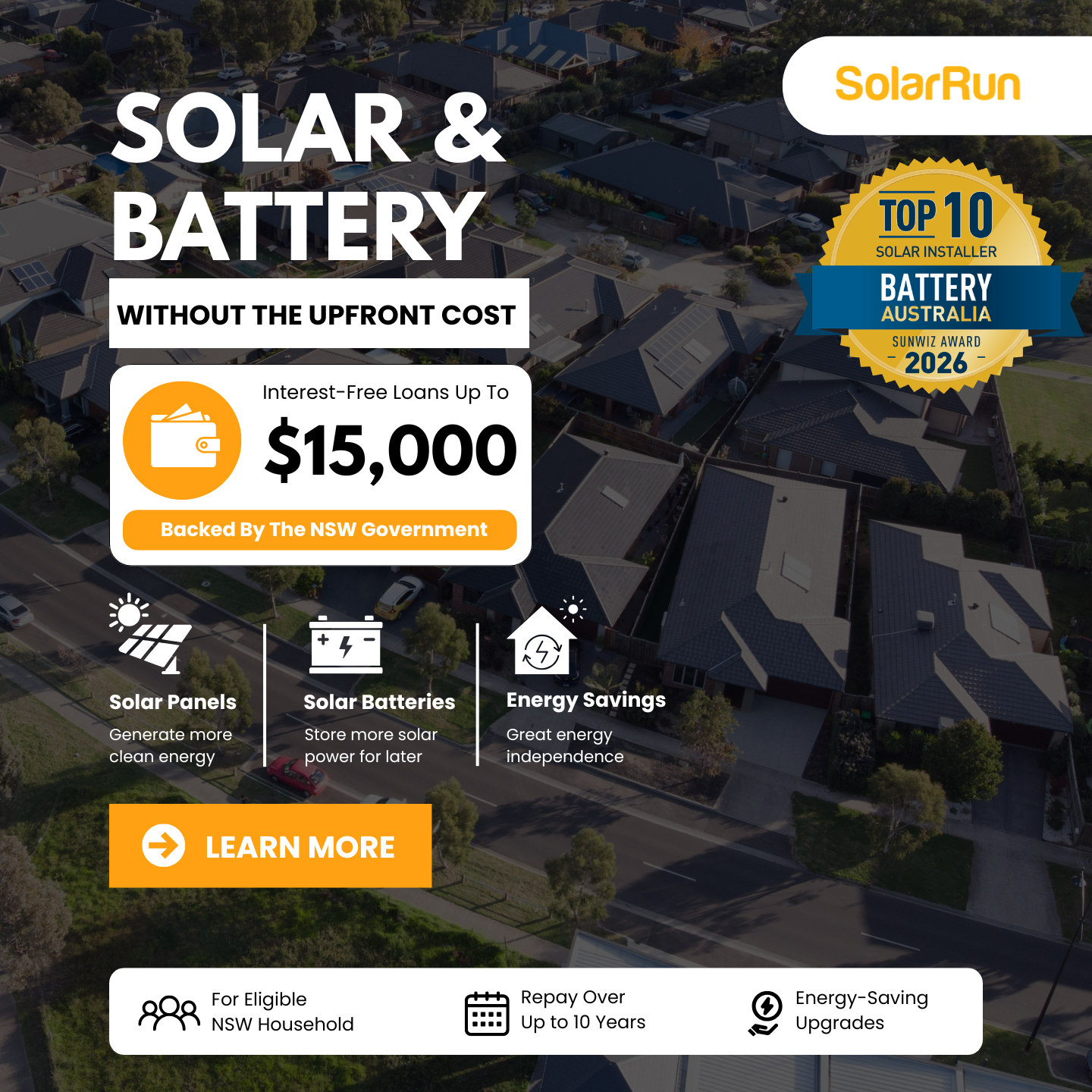 SolarRun Australia Facebook ad