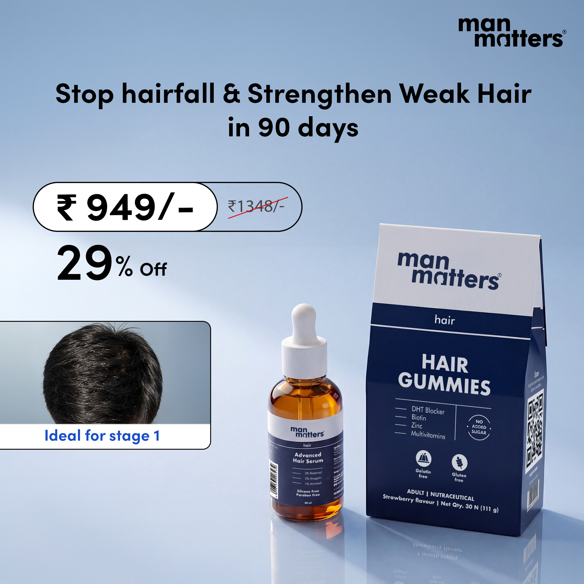 Hair Matters by Man Matters Facebook ad