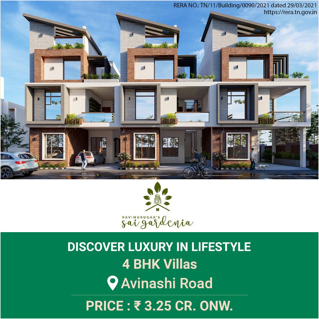 99acres luxury property Facebook ad: 4 BHK starting ₹ 3.25 Cr. at Avinashi Road