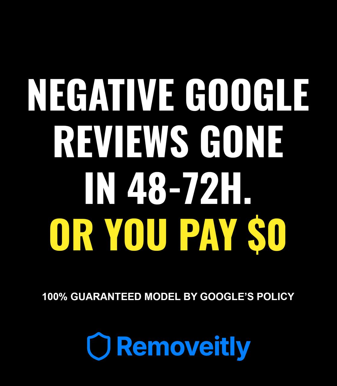 Removeitly Facebook ad: No Removal, No Fee