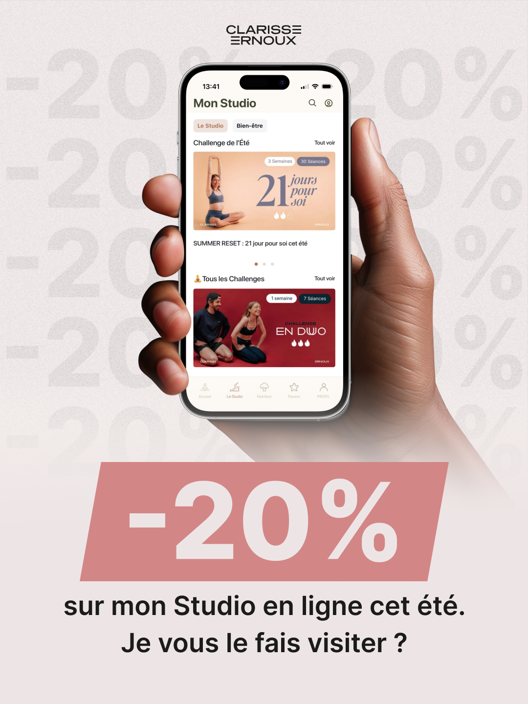 Clarisse Ernoux Facebook ad: Avec le Studio en ligne de Clarisse Ernoux…
