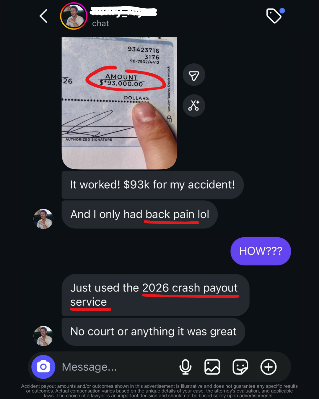 Accident Connect Facebook ad