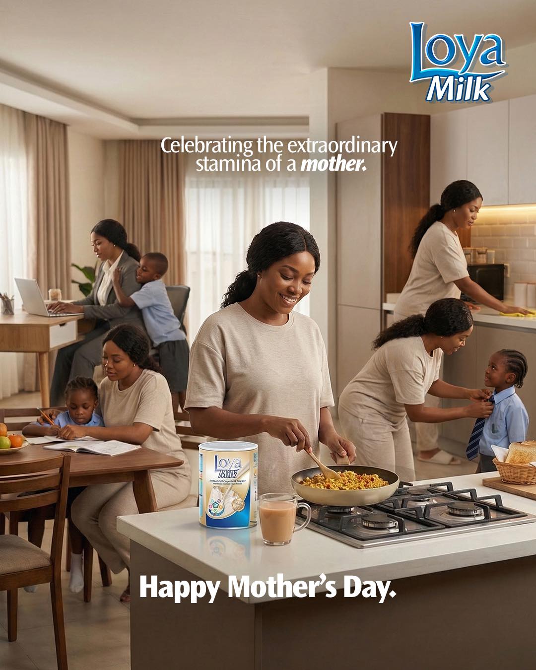 Loyamilk Facebook ad: To every mum who shows up in a…