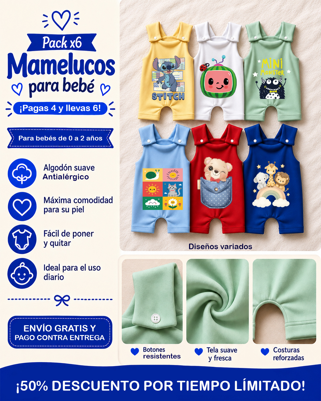 Kibii tienda Facebook ad: Mamelucos de promo