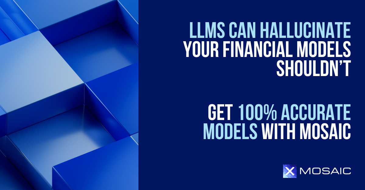Overheard on Wall Street Facebook ad: Start modeling faster with Mosaic today