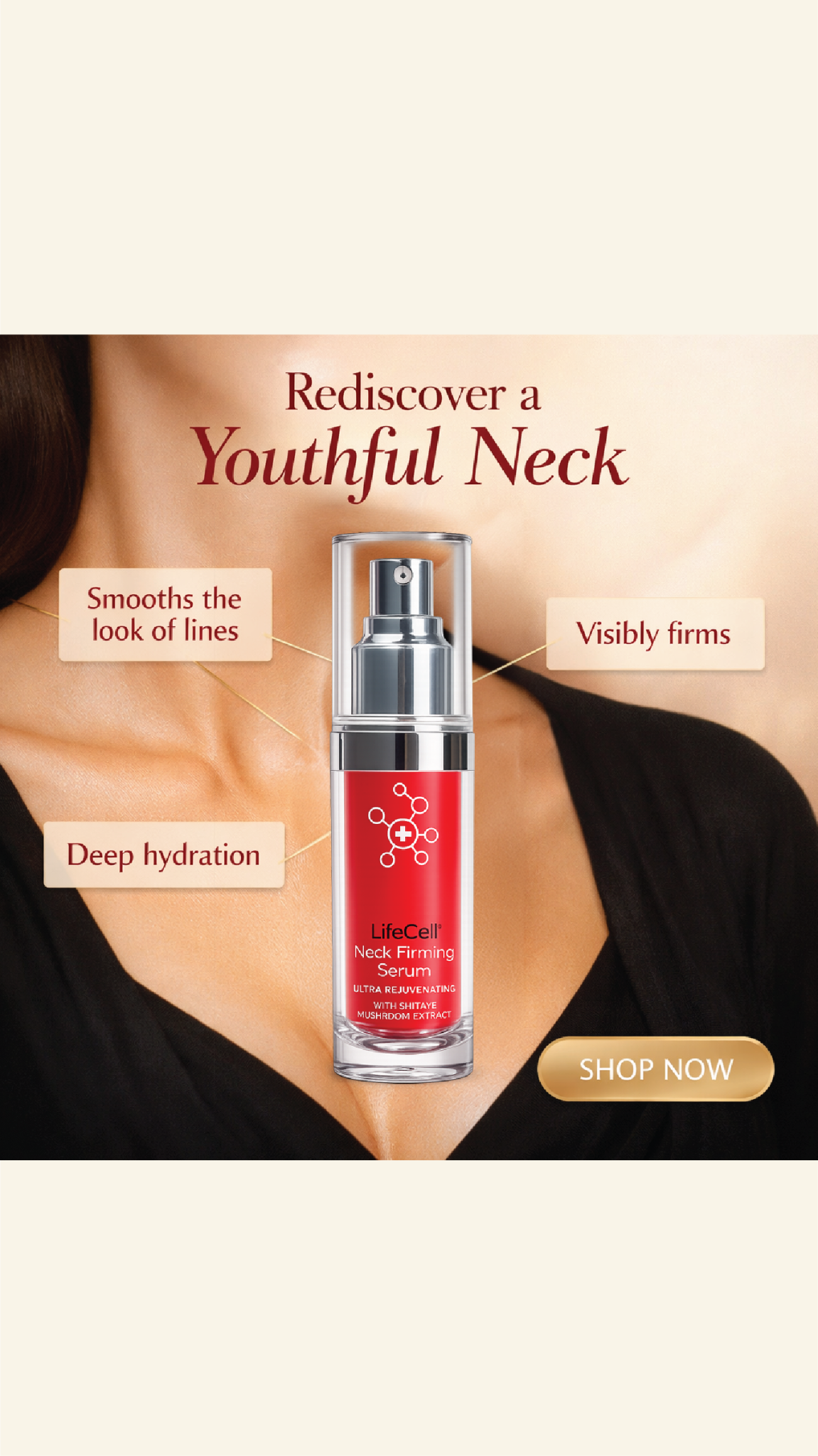 LifeCell Neck Serum Facebook ad