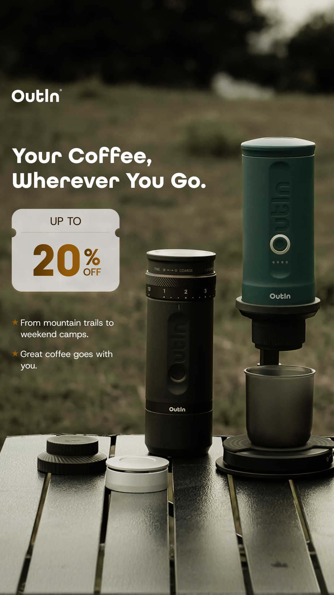 Outin Portable Electric Espresso Machine Facebook ad
