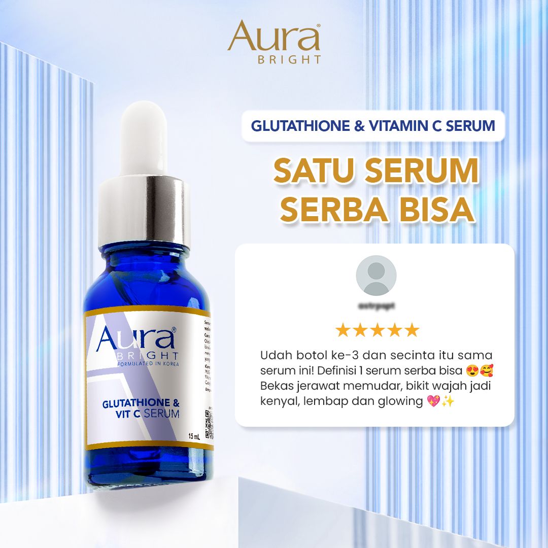 Aurabright Indonesia Facebook ad: Glutathione & Vit C Serum!