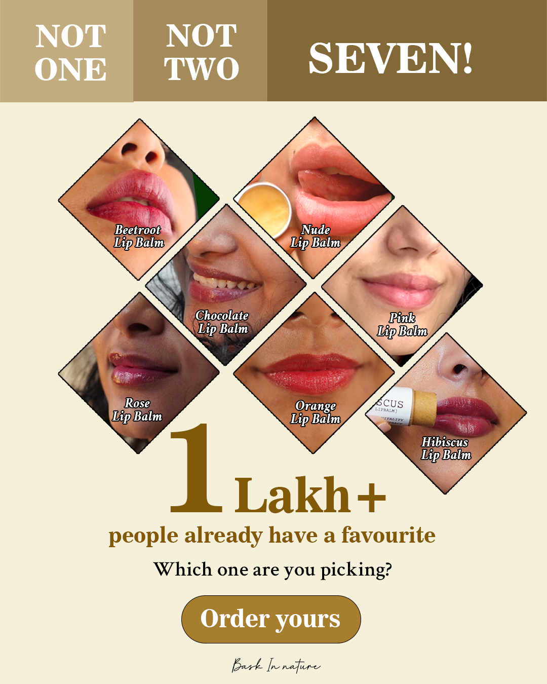 Bask in Nature Facebook ad: Just one tin. That's all your lips need.
