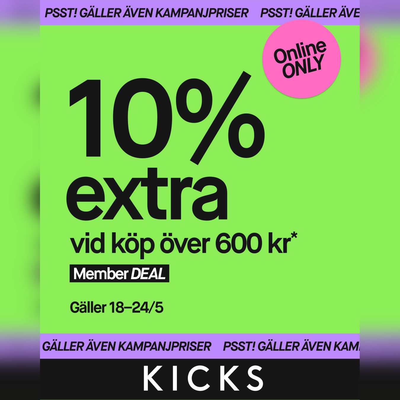 KICKS Facebook ad