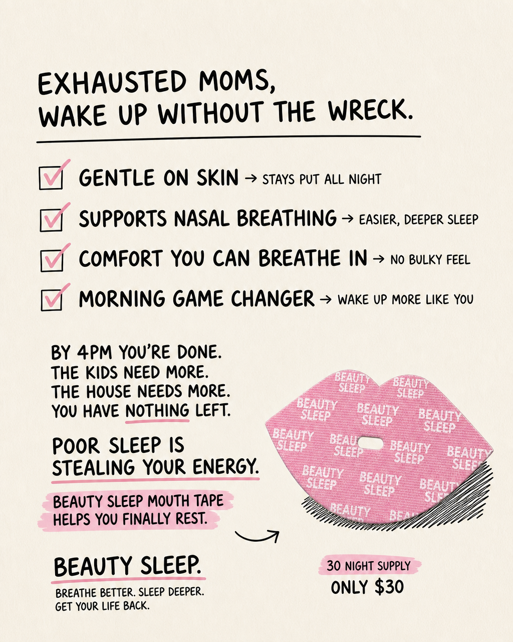 Beauty Sleep Facebook ad