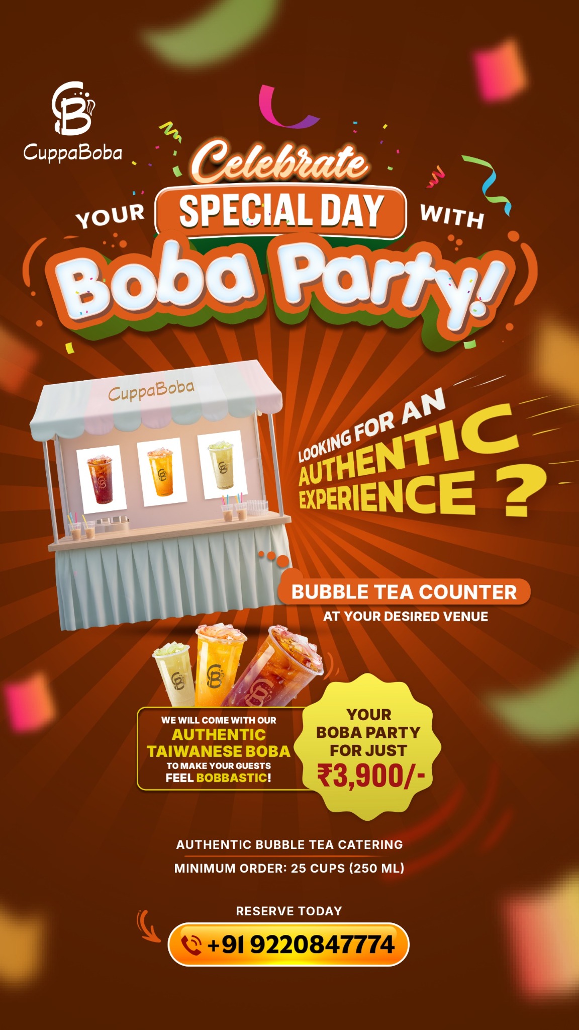 CB Bubble Tea Shop Facebook ad from Mar 9, 2026