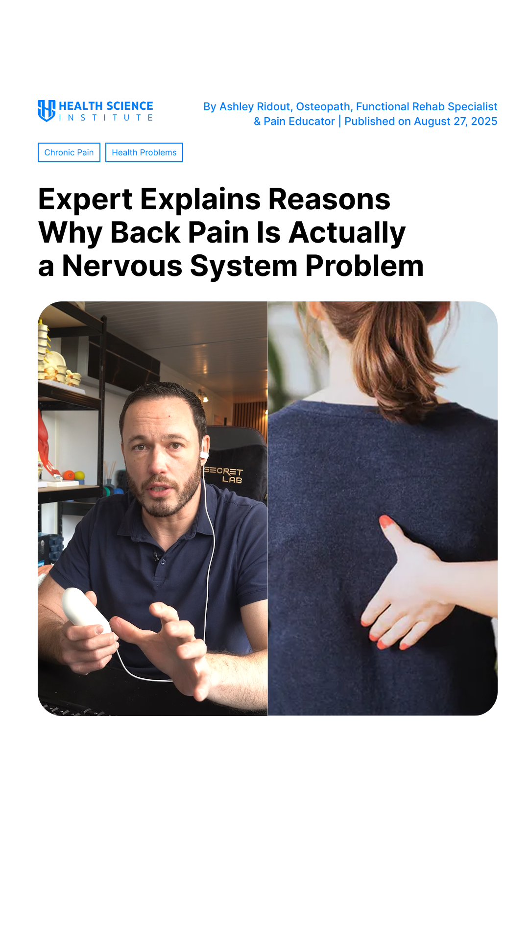 Ashley Ridout Osteopath Facebook ad